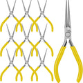 10 Pcs Mini Needle Nose Plier Bulk Jewelry 6 '', Yellow
