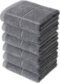 Glynniss Kitchen Towels Pack of 6, Dish Towles for Kitchen Drying, Cotton Kitchen Hand Towels (Grey, 15x25 inches - 6pcs)