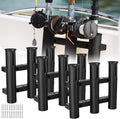 Shappy Fishing Rod Holders Wall Mounted Rack for Boat Garage, Black