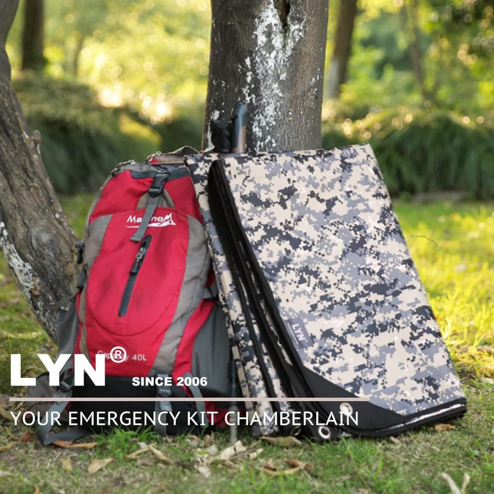 LYN Heavy Duty Emergency Blanket Survival Gear Waterproof Insulated Blanket Emergency Tarp for Camping, Hiking, Bushcraft