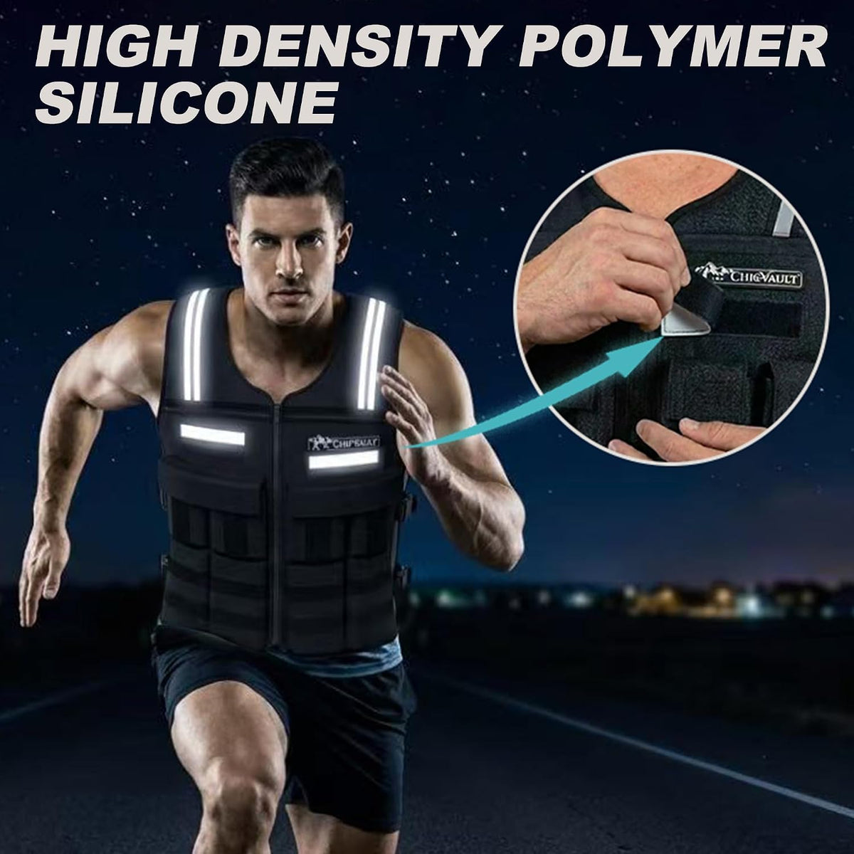 Adjustable Weighted Vest With 2-40LB Detachable Soft Silicone Counterweight
