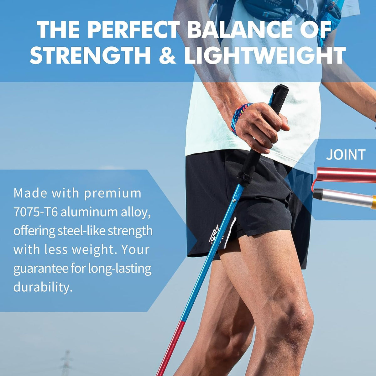 AONIJIE Collapsible Trekking Poles 2-Pack Walking Hiking Sticks for Running