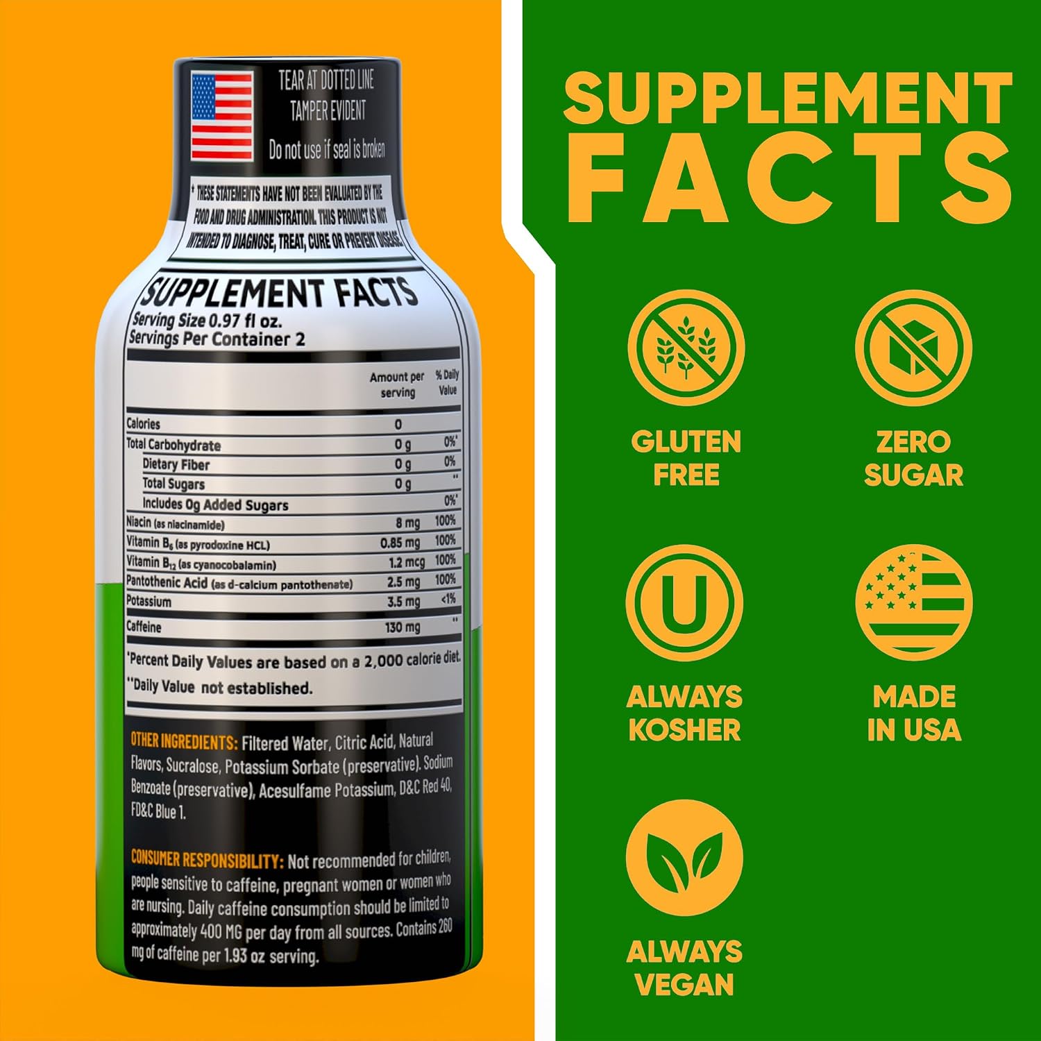 B12 Mixed Berry Extra Strength Energy Shot 48 pk – 260mg Natural Caffeine B12 B6 – Energy & Vitality Support – 2 Servings Sugar Free Zero Calorie Green Tea B-Vitamins Electrolytes Vegan – 1.93 fl oz