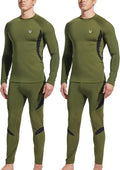 UNIQUEBELLA Men's Thermal Underwear Sets Top & Long Johns Fleece Sweat Quick Drying Thermo Base Layer