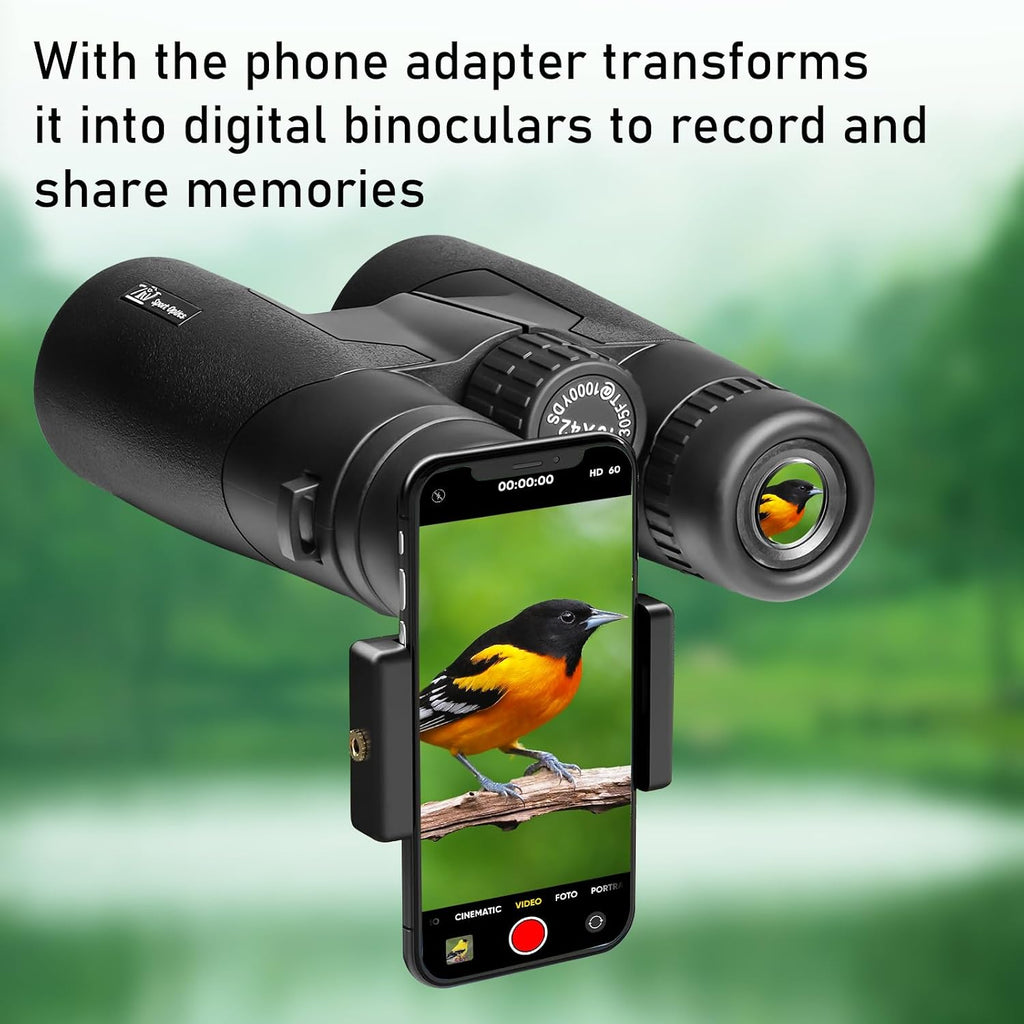 TRV High Power 10x42 Binoculars for Adults with Bak7 Prism & BMC Coating - Binoculars for Birdwatching, Hiking, Concerts