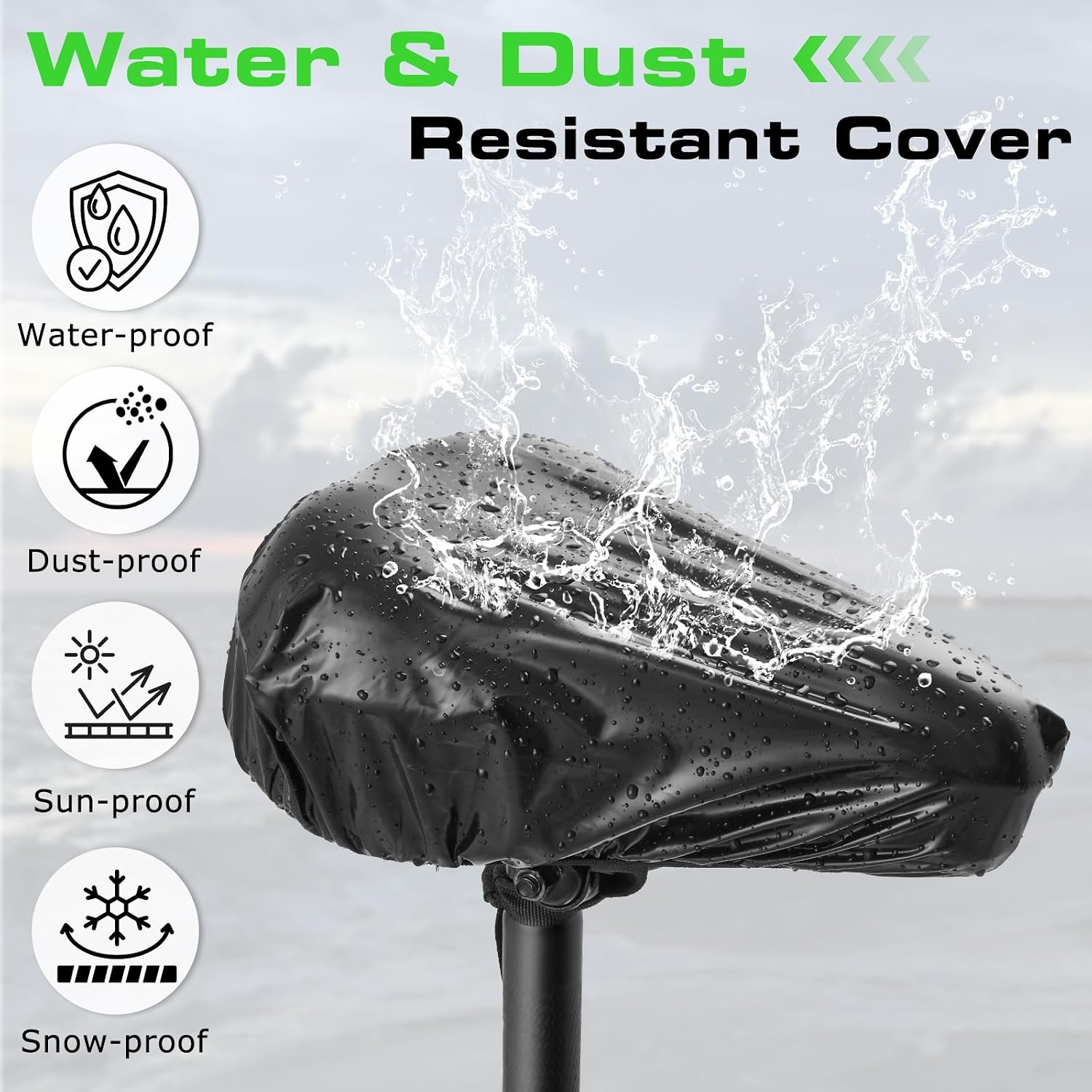 Zacro Bike Seat Cushion - Gel Padded Cover for Men Women Comfort, Extra Soft Exercise Bicycle Compatible with Peloton, Stationary or Cruiser Seats