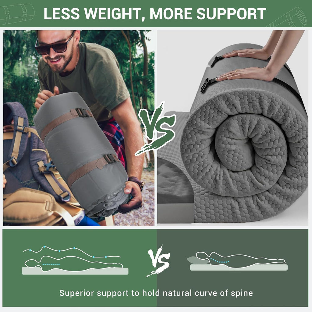 Elegear Air & Foam Self Inflating Sleeping Pad with Electric Pump 4" Full