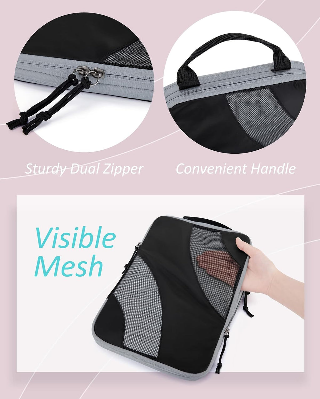 BAGSMART Compression Packing Cubes for Travel