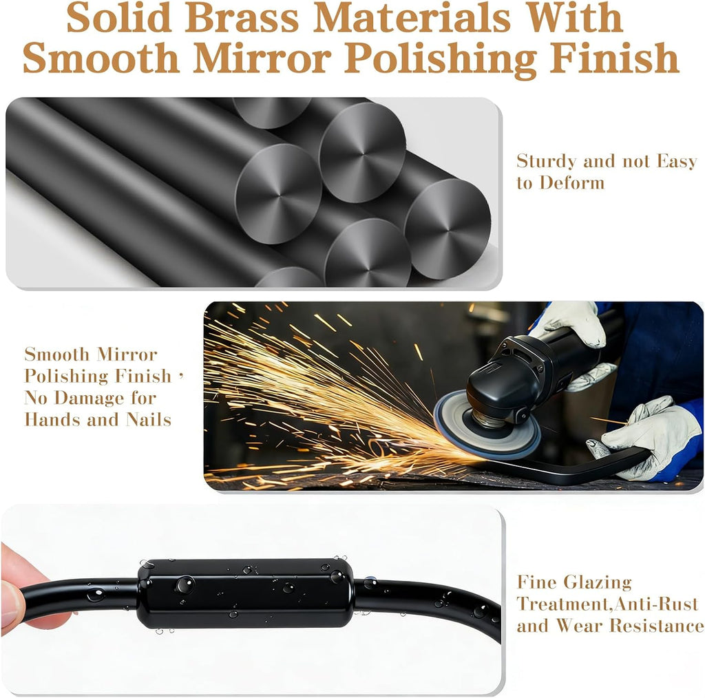Muitcdo Brass Key Rings Bulk, Key Chain Organizer Holder for Men Women with Secure Screw Locking
