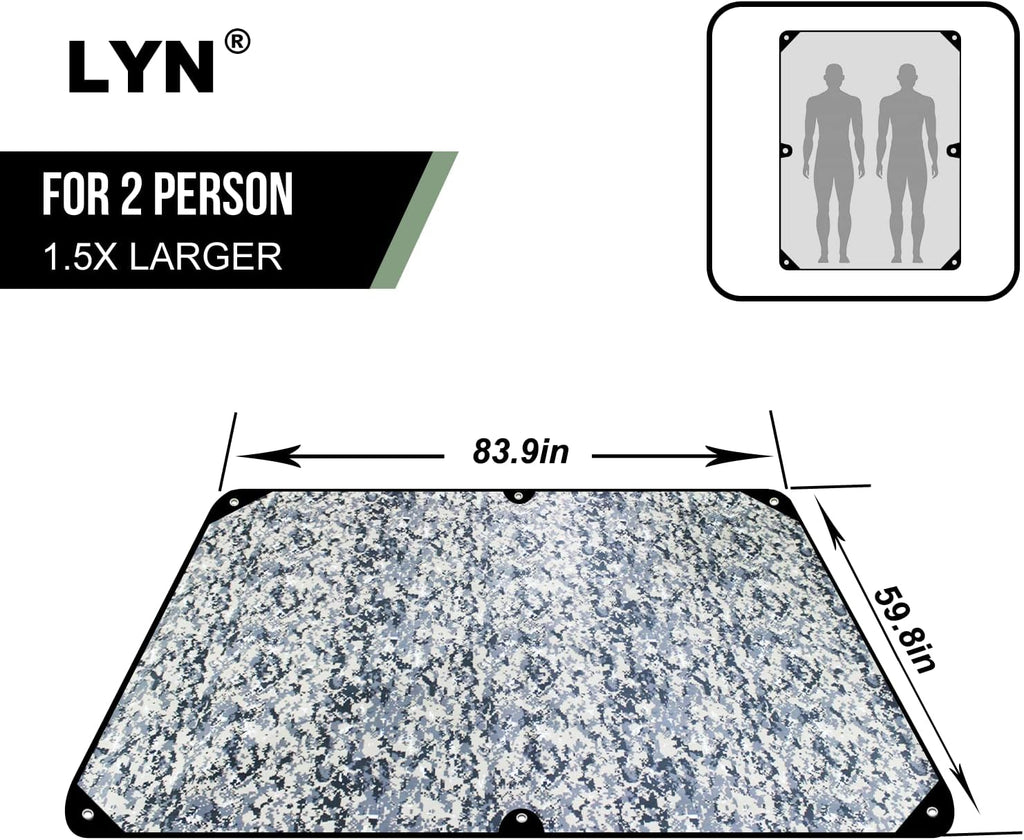 LYN Heavy Duty Emergency Blanket Survival Gear Waterproof Insulated Blanket Emergency Tarp for Camping, Hiking, Bushcraft
