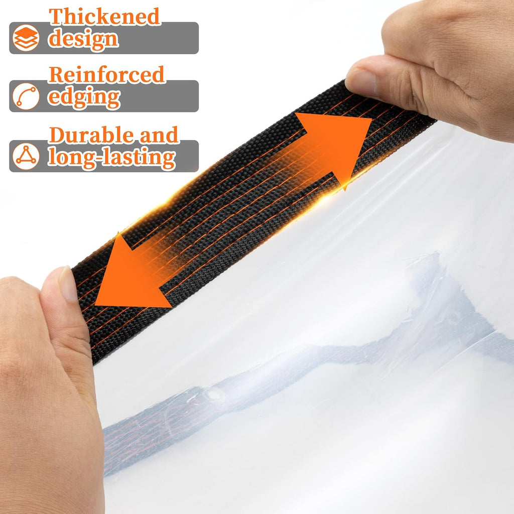 10x12FT Heavy Duty Clear Waterproof Tarp,Outdoor Garden Rainproof Covering