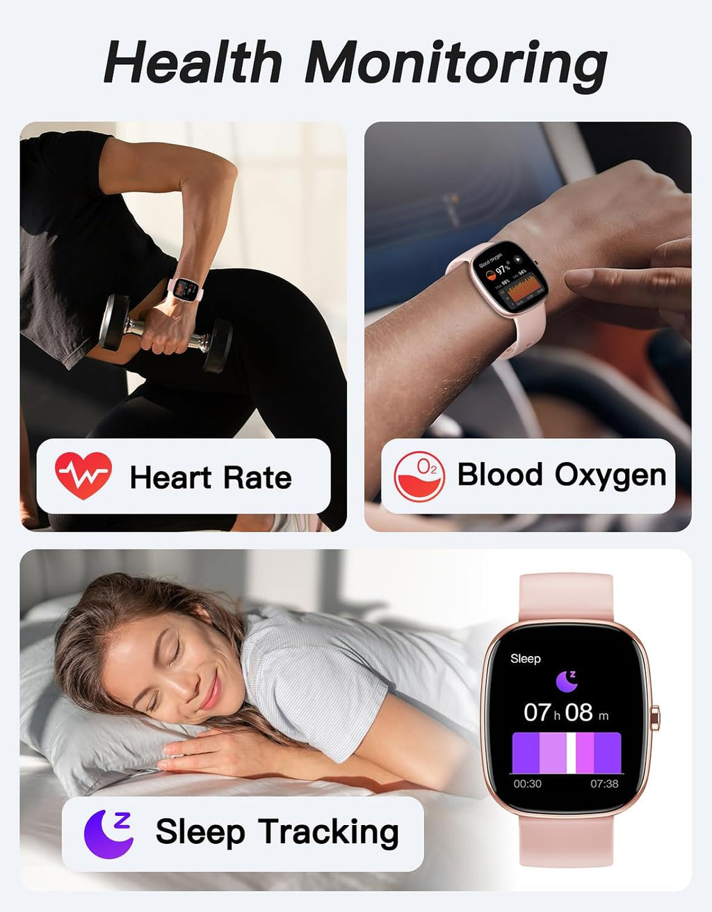 Fitness Tracker, No Bluetooth No APP/Phone Needed, 1.8" Fitness Watch
