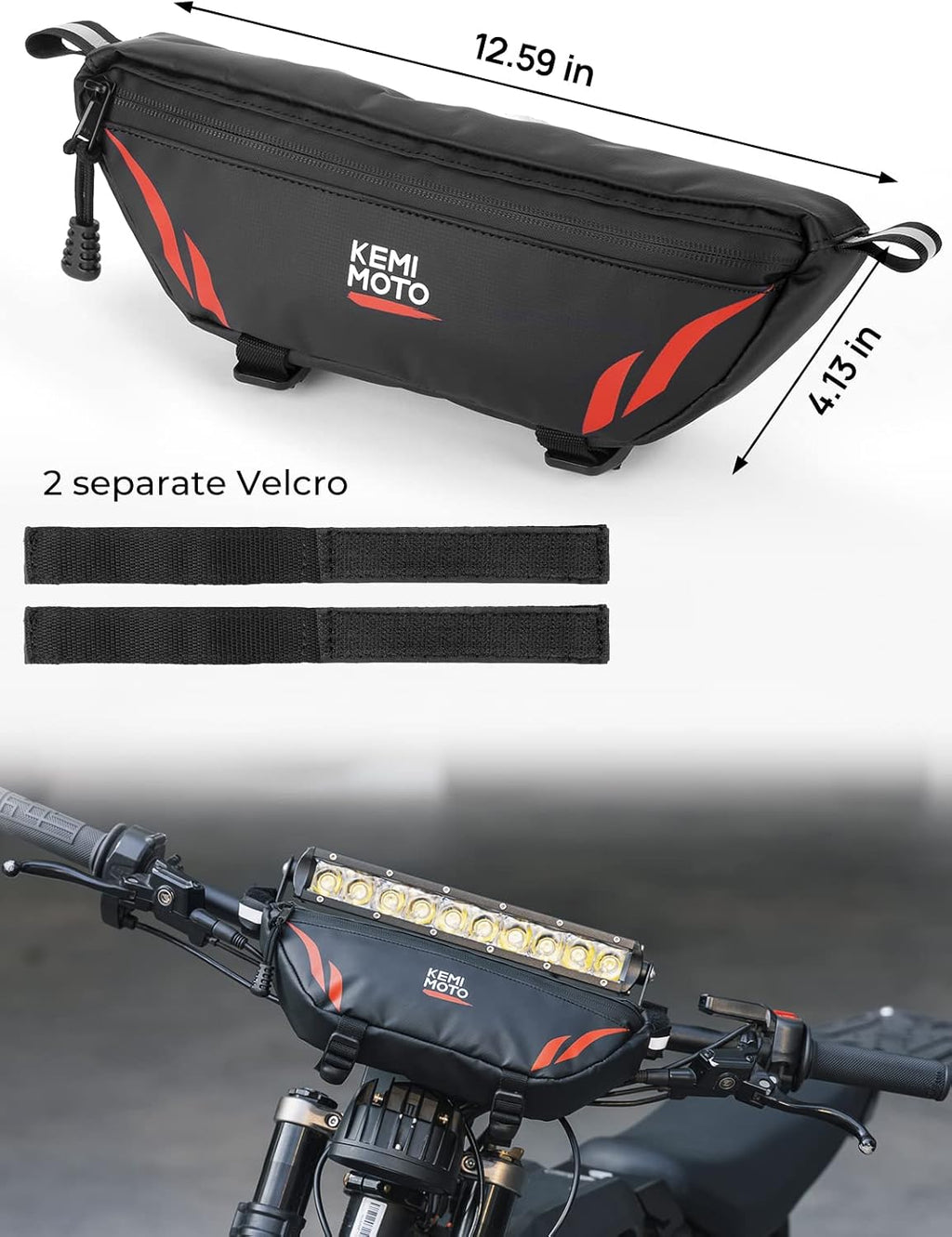 KEMIMOTO Dirt Bike Handlebar Bag Waterproof 1.5L