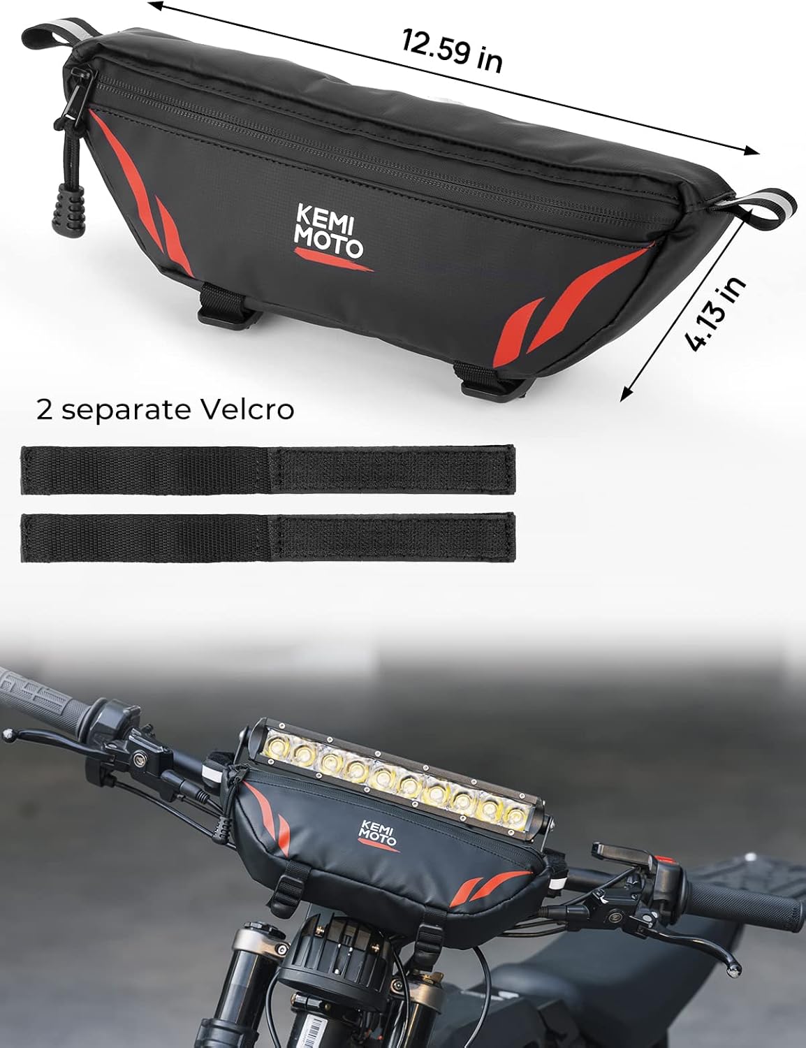KEMIMOTO Dirt Bike Handlebar Bag Waterproof 1.5L