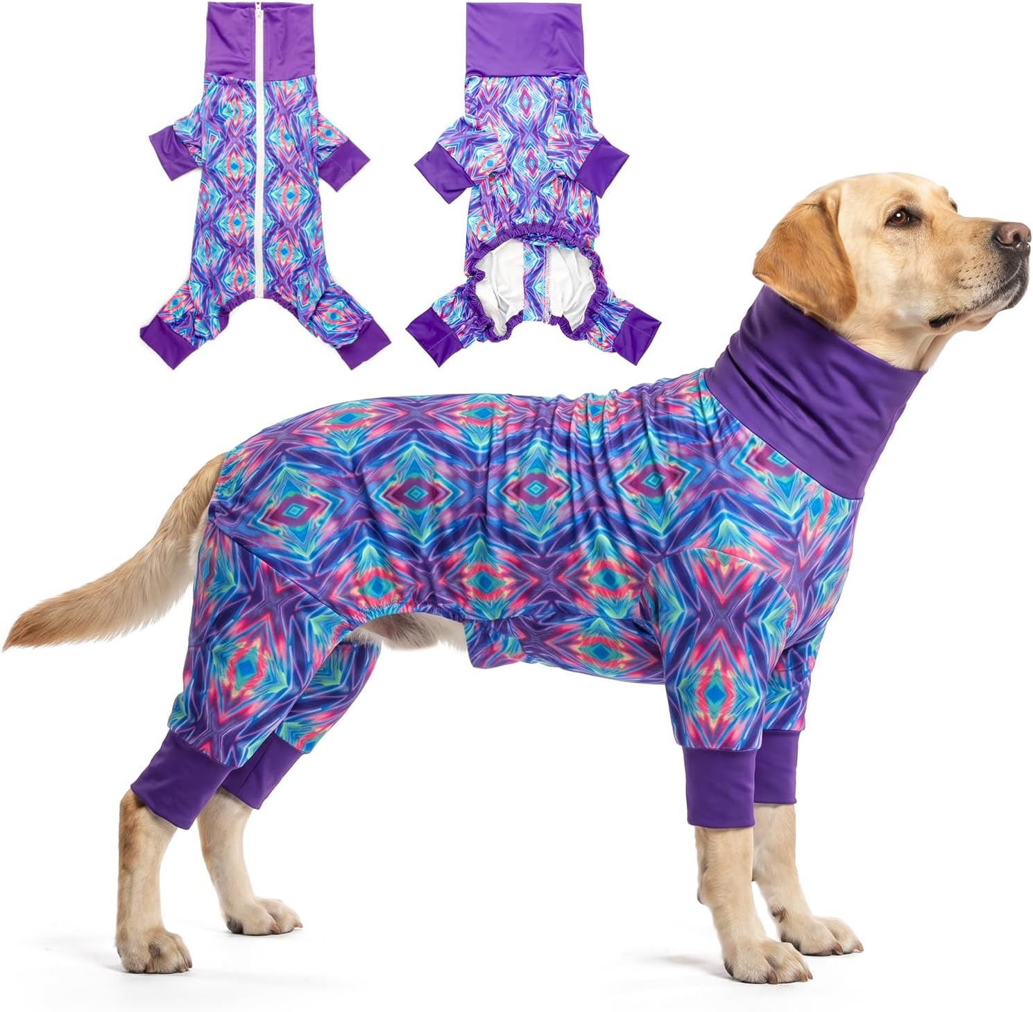 Dog Anxiety Relief Pajamas, Dog Sun Protection UV Shirt for Medium Small Large Dogs, Breathable UPF 50+ Pet Clothes for Outdoor, Travel, Beach Gear