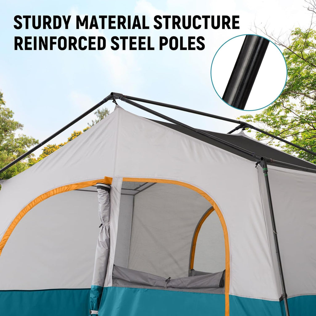 HIKERGARDEN 6-8 Person Tent for Camping Family Outdoor Cabin Tent