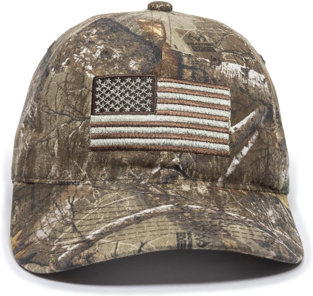 Outdoor Cap Men's Camouflage Americana Cap, One Size