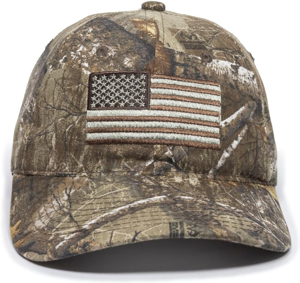 Outdoor Cap Men's Camouflage Americana Cap, One Size