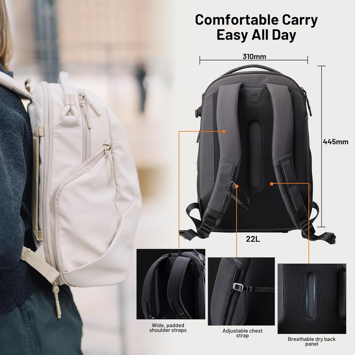 PGYTECH OneGo Lite Camera Backpack 22L Lightweight Camera Bag Forest Green
