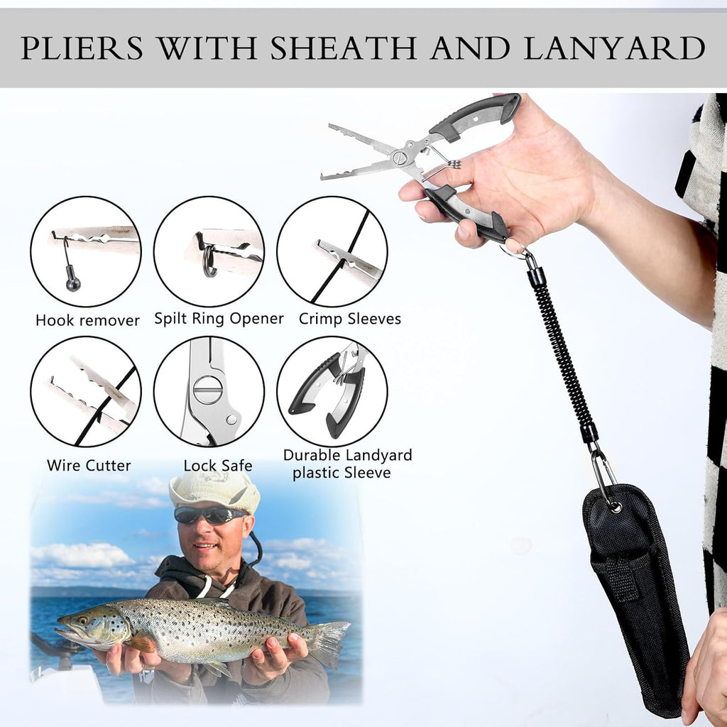 Sosation 134 Pcs Fishing Tool Beginner Starter Kit