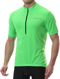 Spotti Men's Cycling Jersey Short Sleeve Half-Zip Bike Shirt, 4 Pockets