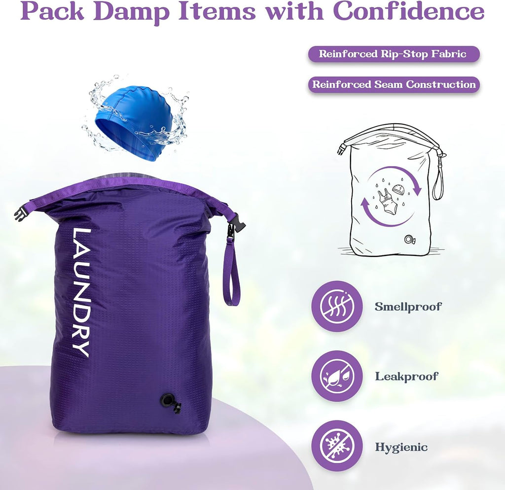 Travel Laundry Bag, Vacuum Compression Dirty Clothes Travel Bag