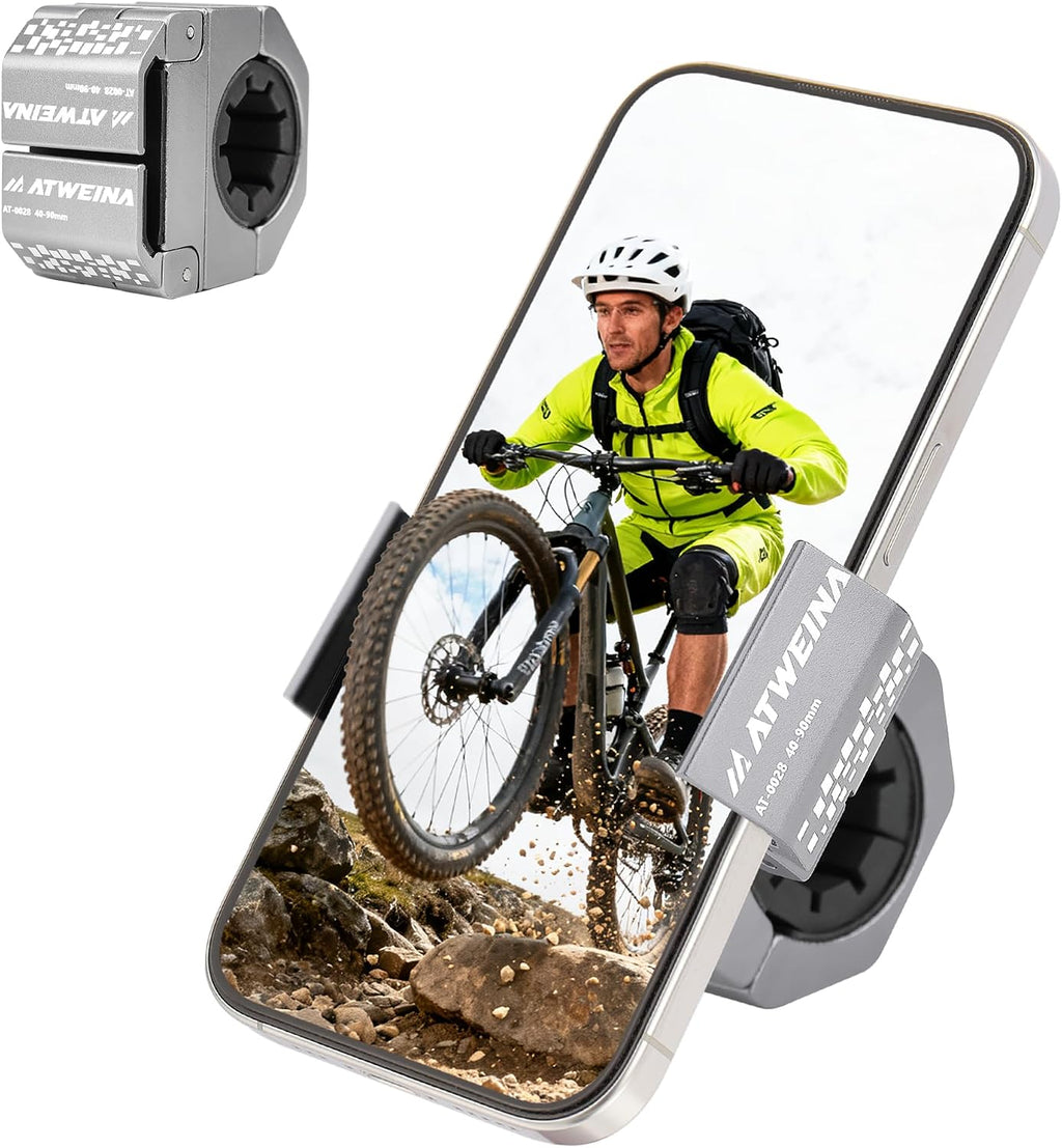 Bike Handlebar Mounts for 4.5-7.2 Phones (Silver)