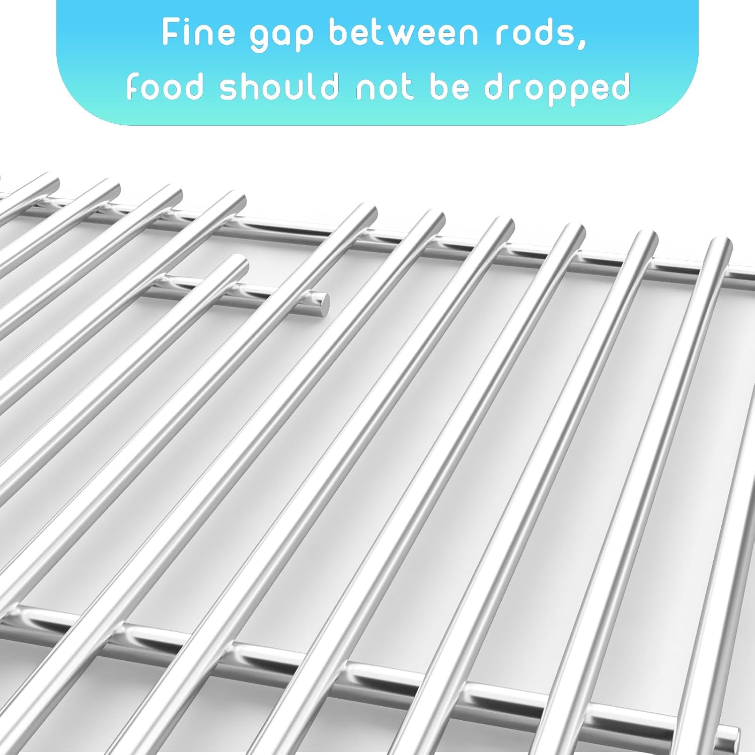 2pcs Stainless Steel Grill Grates for Charbroil, 15'' x 25.5''