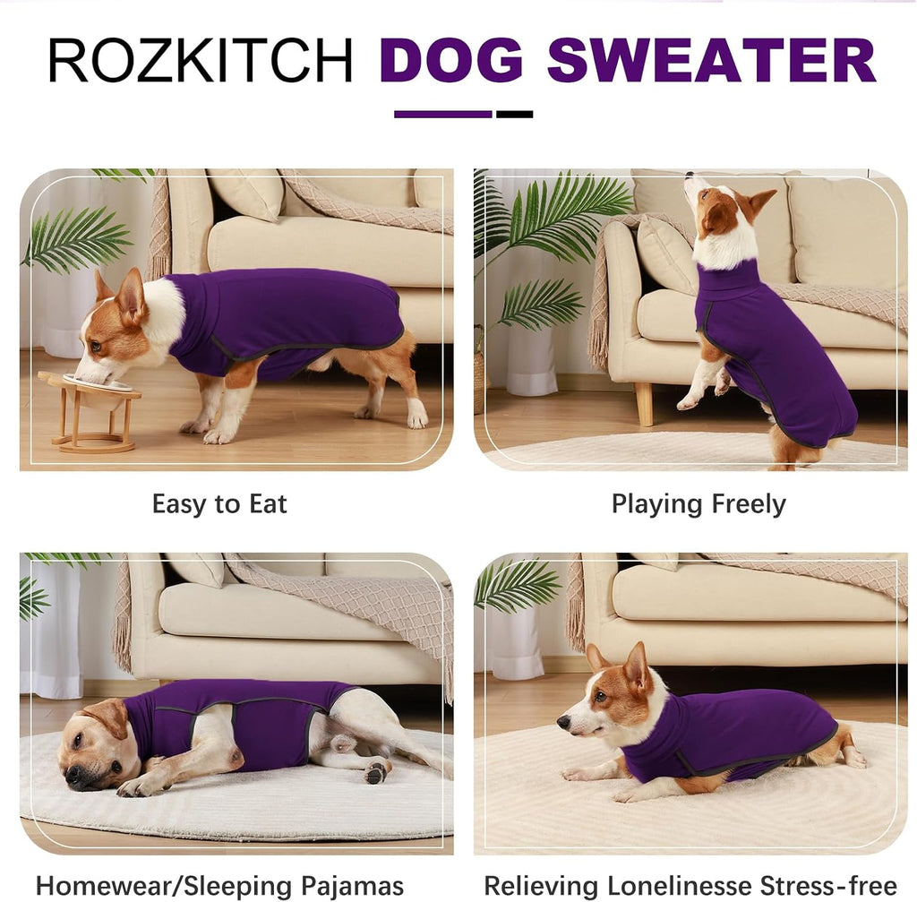 ROZKITCH Dog Sweater S, Warm Turtleneck Shirt for Medium Dogs