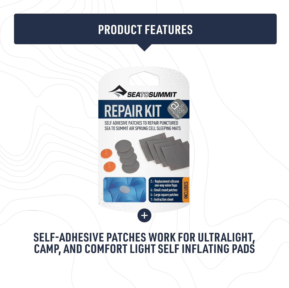 Sea to Summit Sleeping Mat Repair Kit for Air Mattresses, 2-Pack