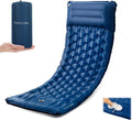 Toncoke Sleeping Pad, 4.7" Extra-Thick & Ultralight Inflatable Camping Mat with Pillow, Built-in Foot Pump, Compact for Backpacking, Camping, Hiking, Travel — Navy Blue