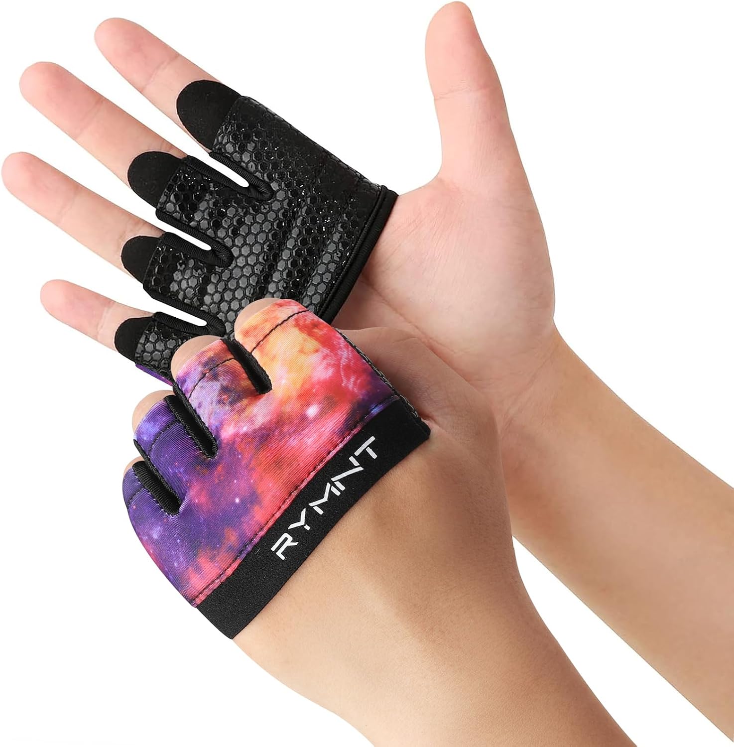 Minimal Workout Gloves for Women Men, Micro Fingerless Gym Gloves Grip Pads
