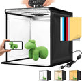 Photo Light Box, 12/16/20/24/32/47 Inch Photography Light Box with CRI>95 120 Light Beads. Dimmable Shooting Tent Kit with White and Warm Light. 6 Backdrops Photo Booth for Studio Products Display