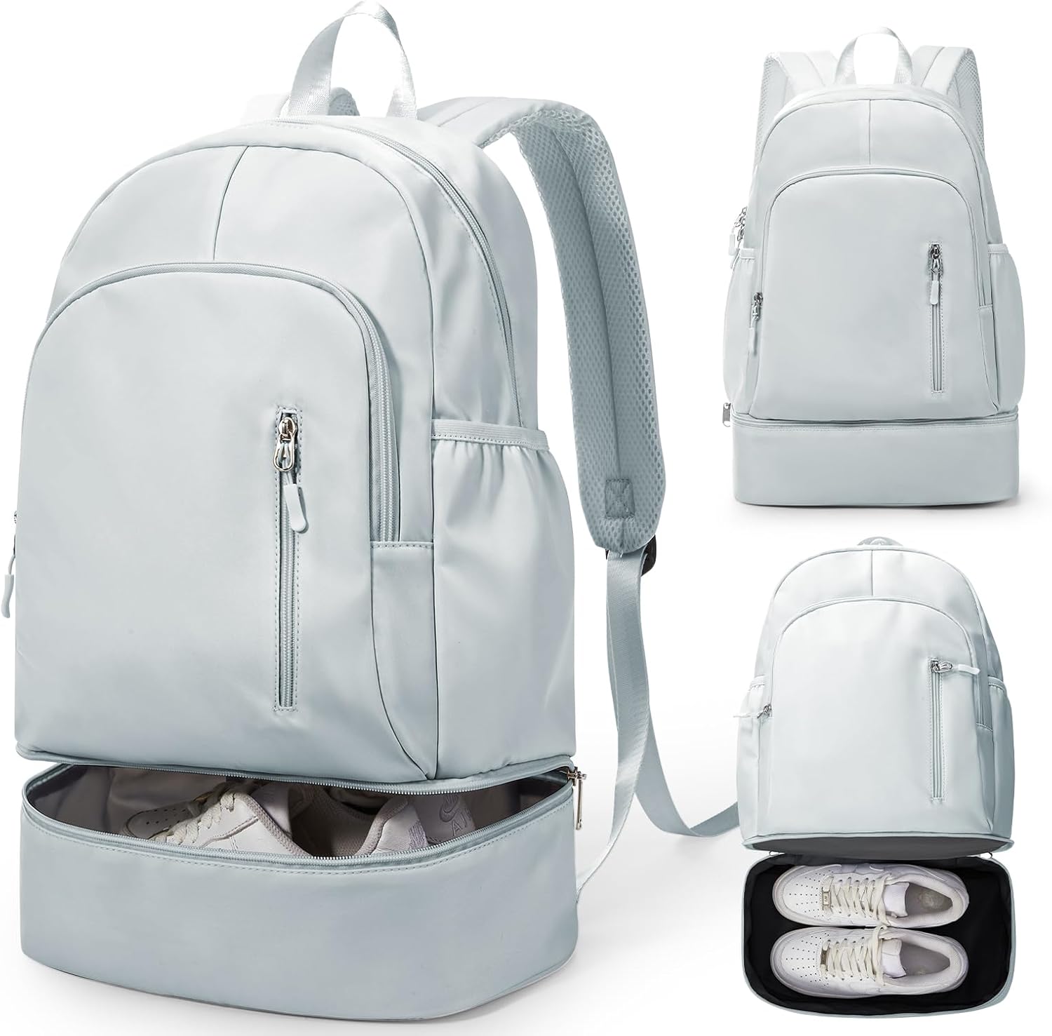 Gym Backpack for Women Men, Lightweight Gym Bag with Shoe Compartment, Waterproof Sports Backpack with Wet Pocket, Green