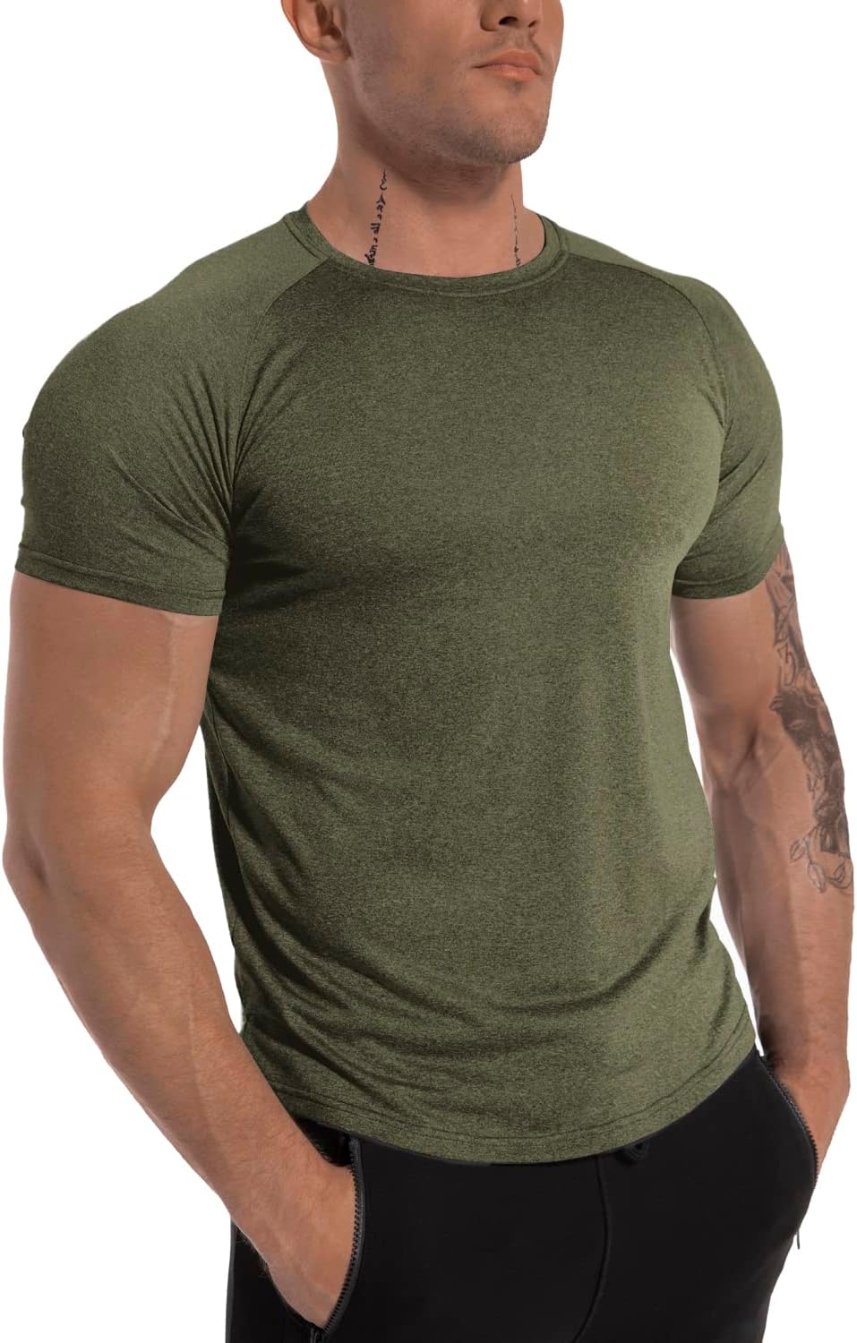 Men's 3pack Dry Fit Workout Gym T Shirts Short Sleeve Moisture Wicking Tops