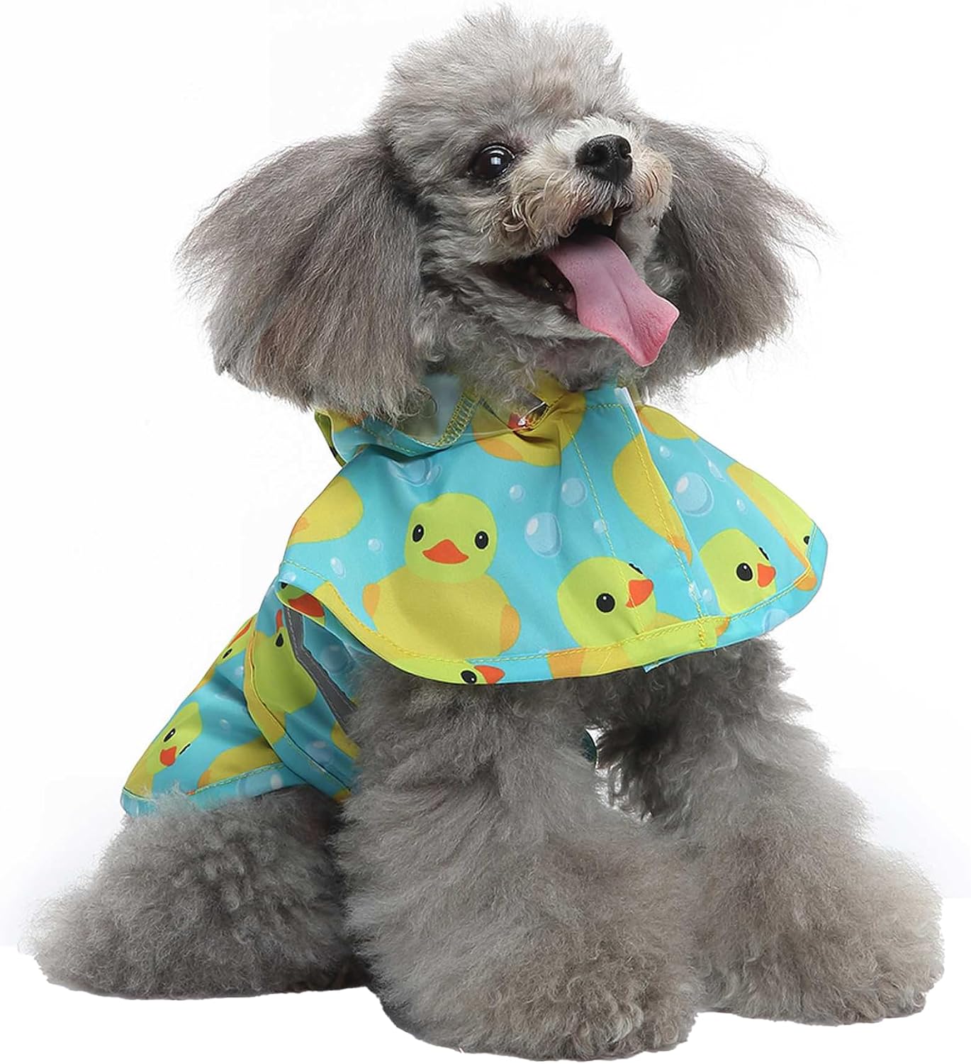 Dog Raincoat Hooded Reflective Waterproof Slicker Poncho
