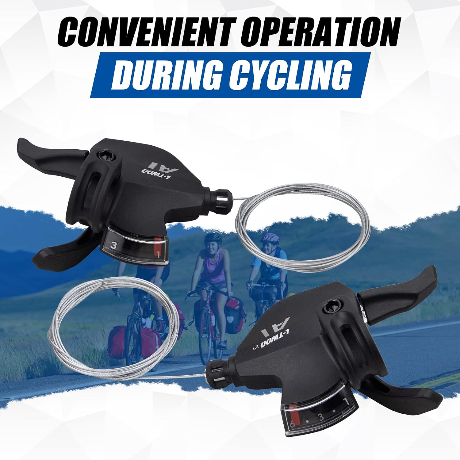 WEEROCK Bike Shifter Lever 18 Speeds 3X6 Thumb Gear Shift Lever for Mountain Bicycle