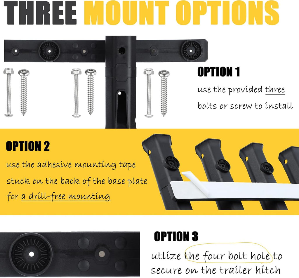 VEXPLO Wall-Mounted 4 Rod Holder for Boat Golf Cart Garage Truck Bed