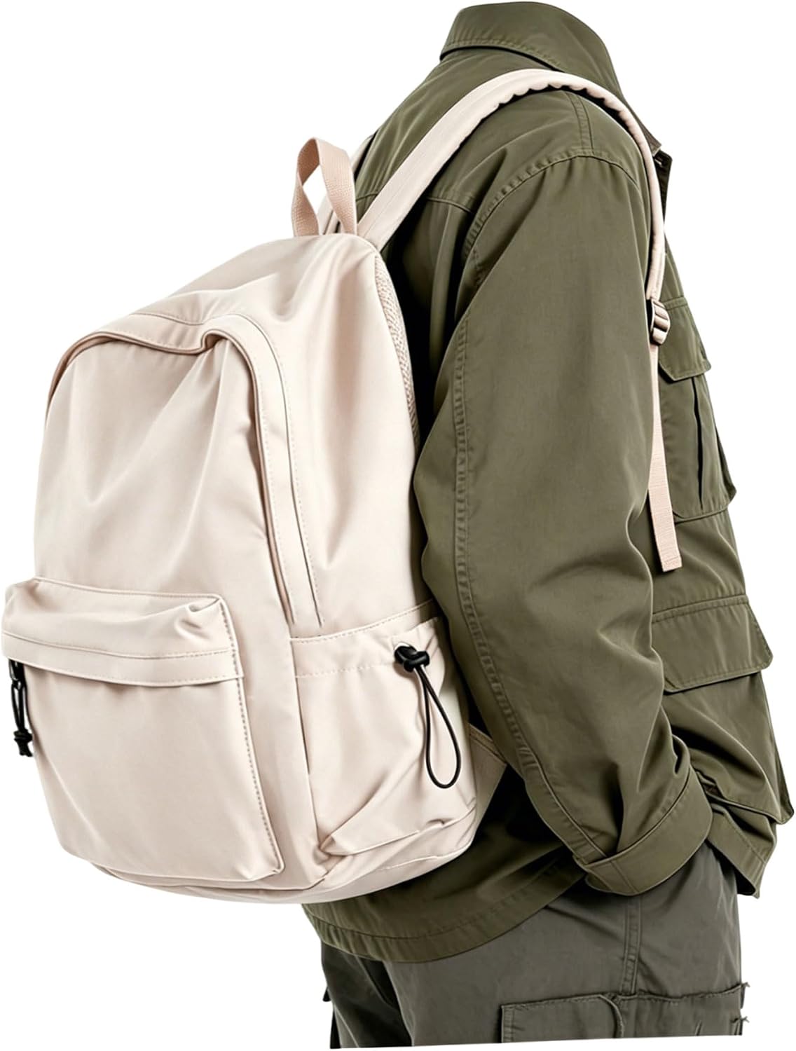 BJLFS Large White Backpack for Women Men, Gym Backpack for Women Foldable Outdoor Weekender Gym Bag, Waterproof Sports Back Pack & Dance Yoga travel Bag