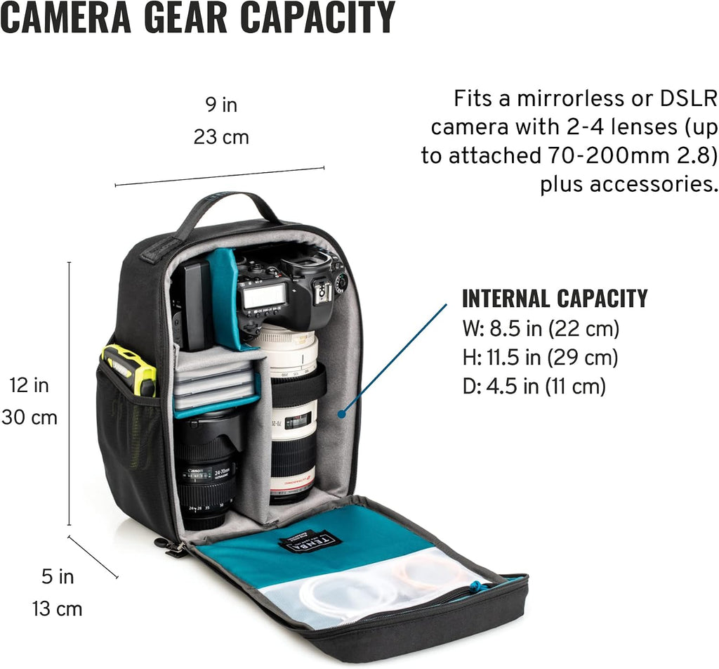 Tenba BYOB 10 DSLR Backpack Insert - Turns any bag into a camera bag for DSLR and Mirrorless cameras and lenses – Blue (636-625)