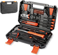57 Piece Basic Tool Set, Home Repair Hand Tool Kit, General Household Tool Box, Portable Toolbox with Storage Case for Homeowner, DIY, Handyman, Women, Men
