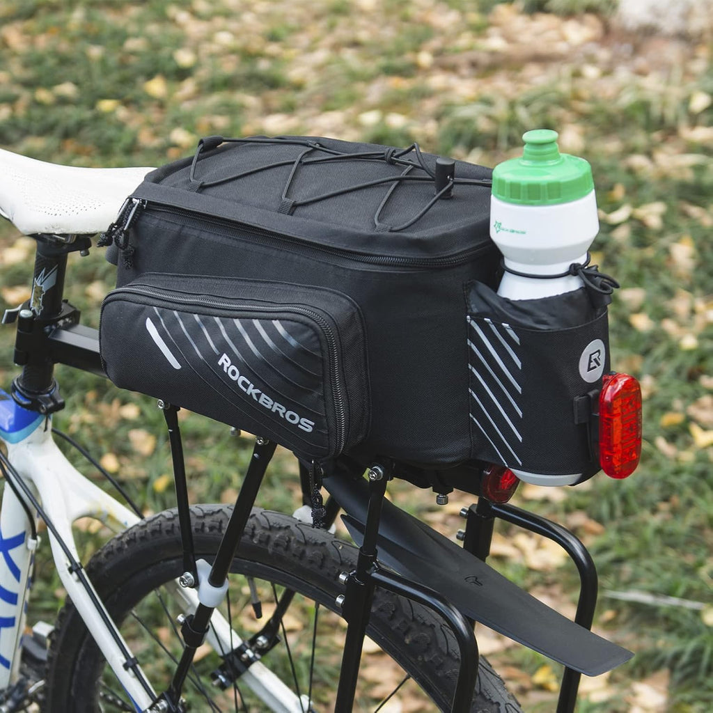 ROCKBROS 15L Bike Rear Rack Bag Pannier Trunk Bag with Rain Cover