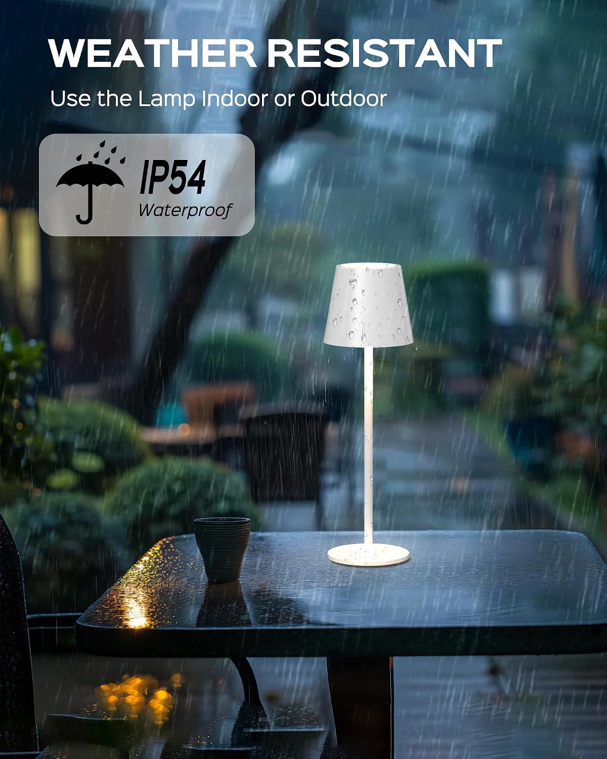 JACKYLED Cordless Table Lamps Rechargeable, 3 Height, 5000 Capacity