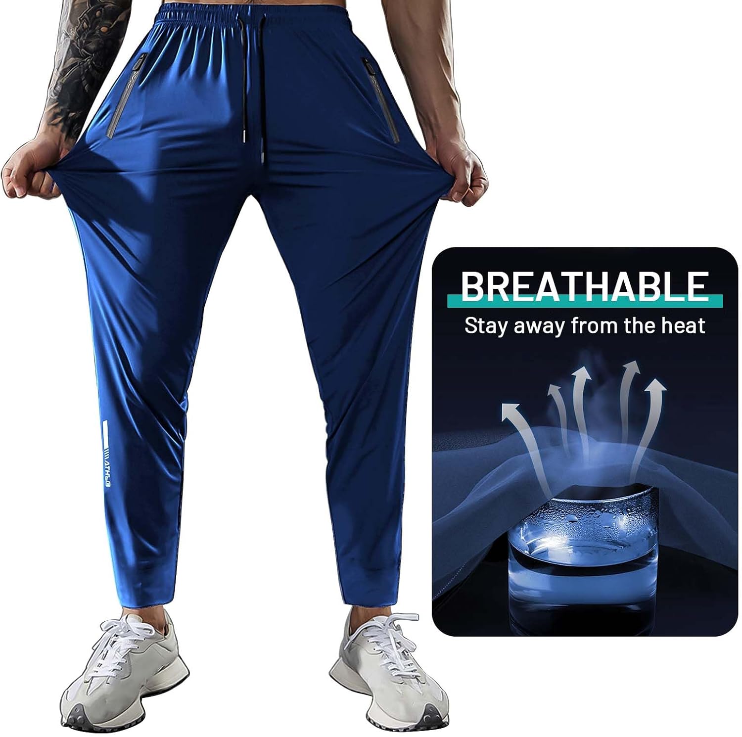 Hidkat Men's Hiking Pants Quick-Dry Lightweight Sweatpants