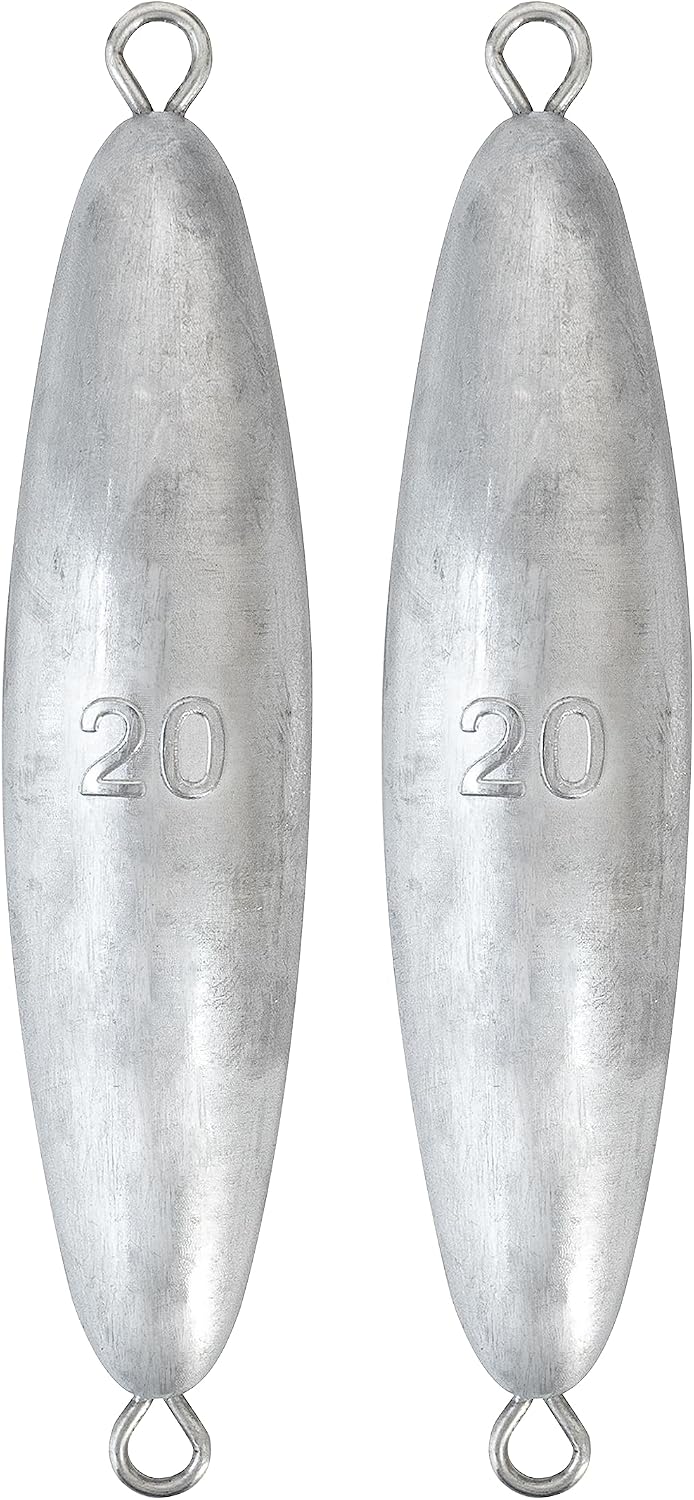 BLUEWING Torpedo Sinker Through Wire Fishing Weight Saltwater Bullet Lead Double Ringed 2oz-48oz