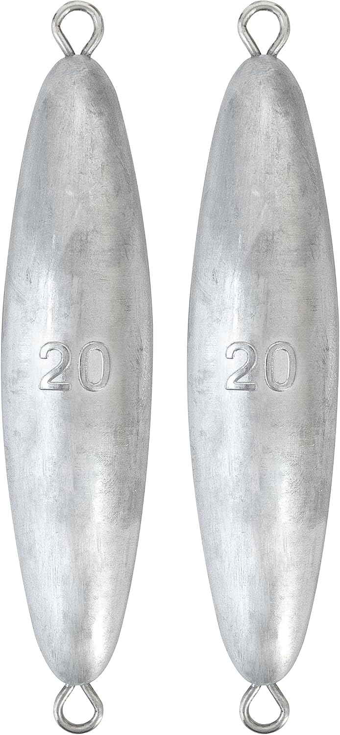 BLUEWING Torpedo Sinker Through Wire Fishing Weight Saltwater Bullet Lead Double Ringed 2oz-48oz