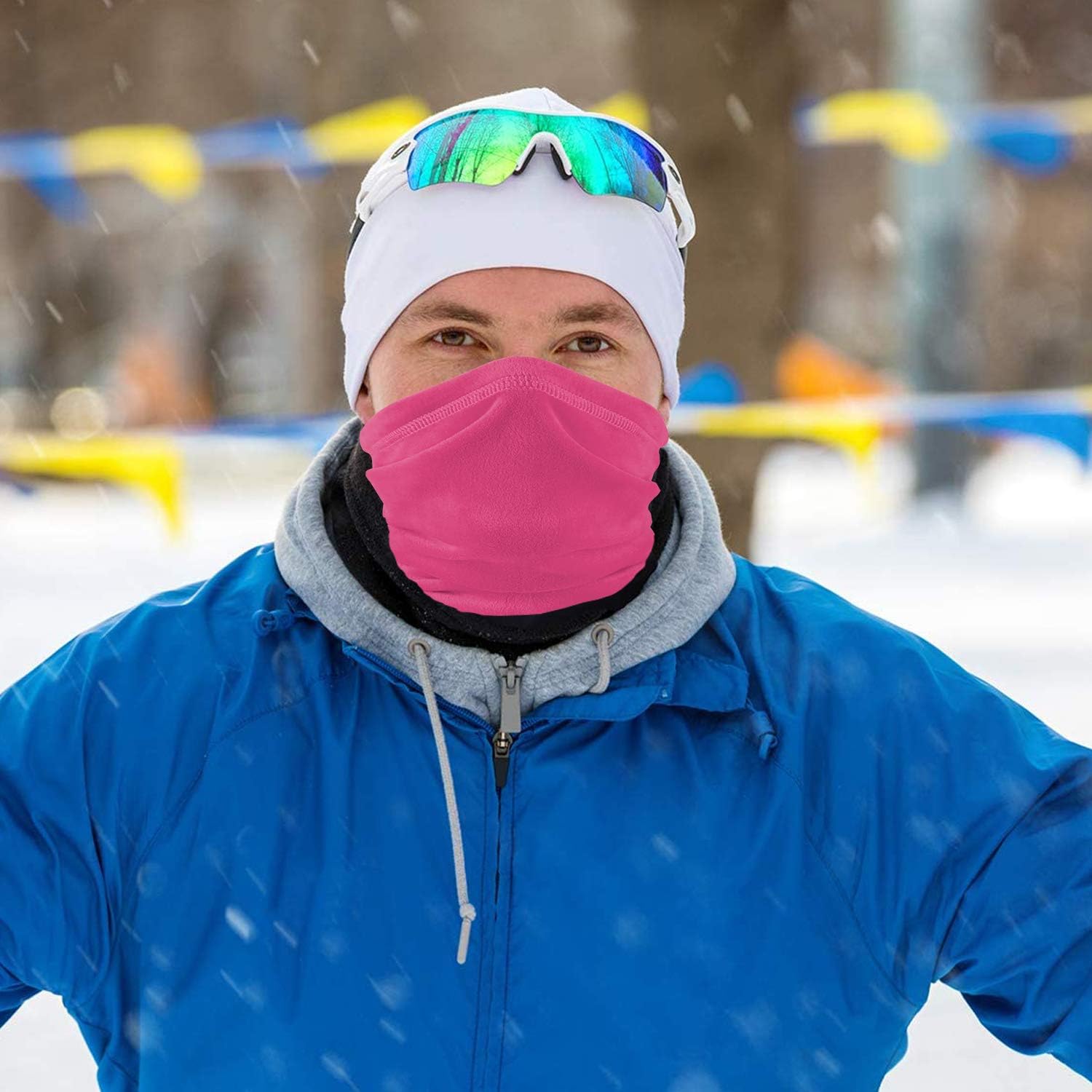 Fleece Neck Warmer Windproof Winter Neck Gaiter for Men Women