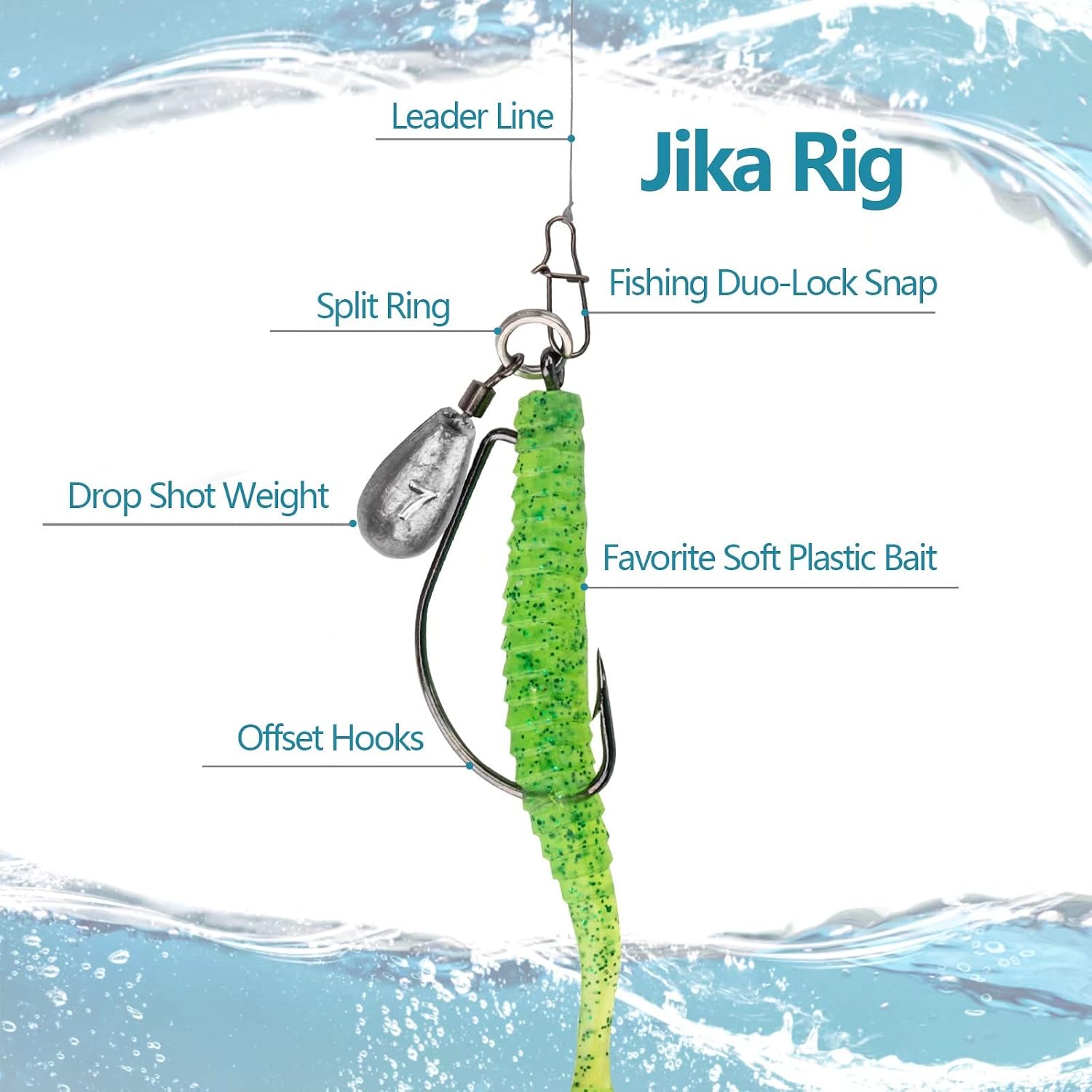 THKFISH Fishing Weights Sinkers Set, 28PCS Fishing Sinker Drop Shot Weights Kit,Drop Shot Rig Wacky Hooks for Saltwater Freshwater Bass Fishing