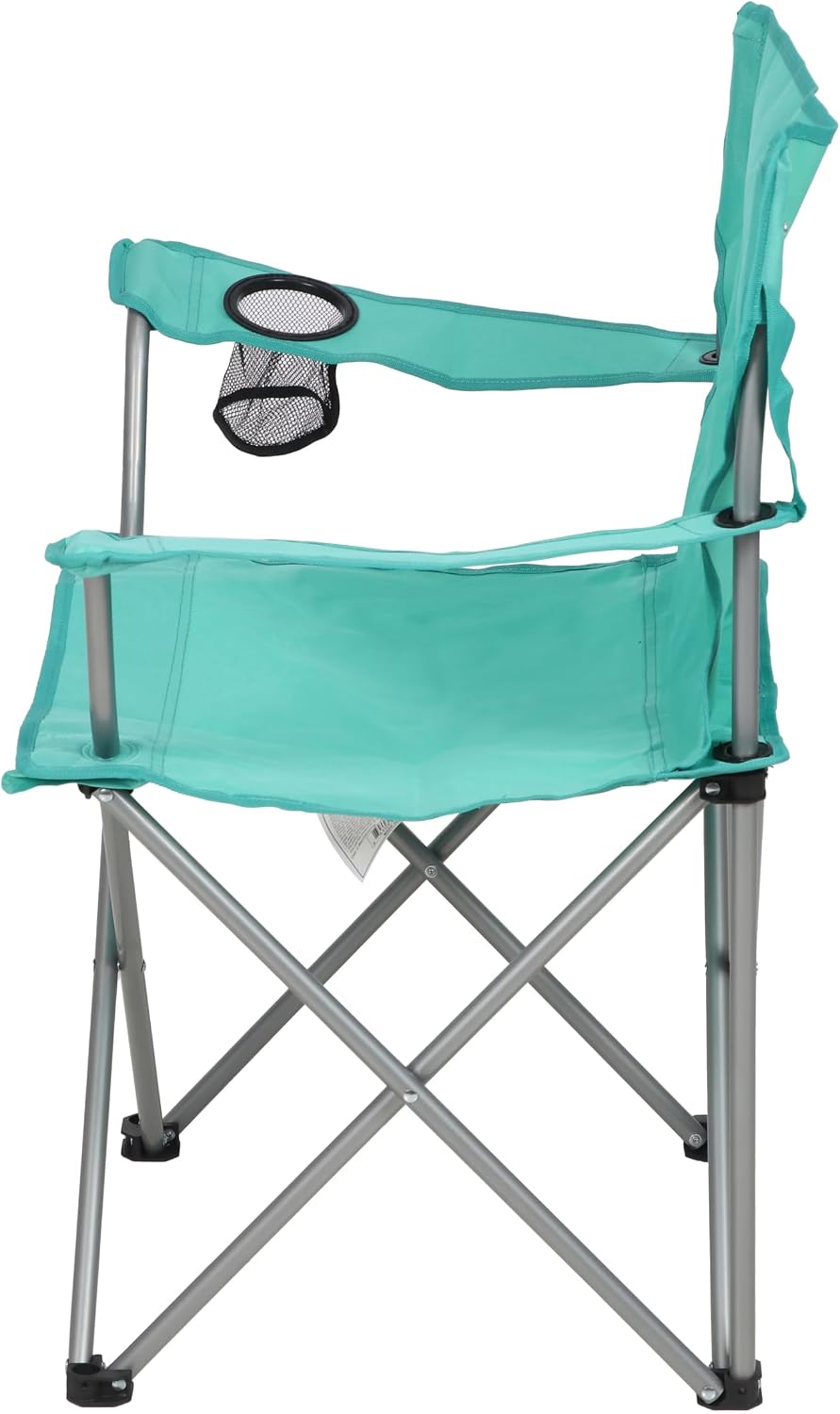 Four-Legged Folding Camping Chair (with Cup Holder), Sea Green