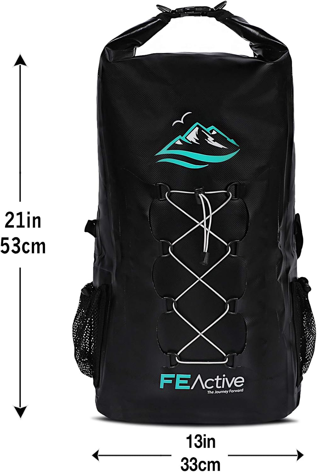 FE Active Dry Bag Waterproof Backpack - 30L Eco Friendly Bag for Men & Women for Fishing, Travel, Hiking, Beach & Survival Gear. Storage for Camera & Camping Accessories | Designed in California, USA